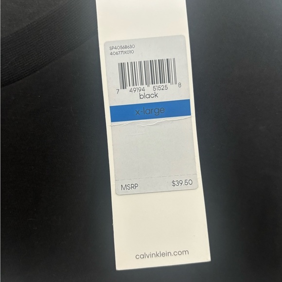 SOLD Calvin Klein XL black TShirt New with Tags. Closet J5 - Picture 3 of 3